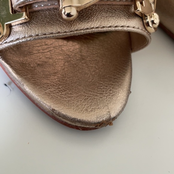 ALDO Genuine Leather Gold Heels - Picture 6 of 6